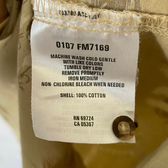 Columbia River Lodge Mens Cotton Fly Fishing Yellowstone S/S Button Down Large - Picture 5 of 5